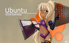 Alternate Ubuntu-tan - ubuntu wallpaper 2 by sekaisblog-d5p1ehk
